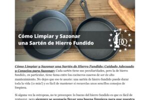 Cómo limpiar y mantener adecuadamente tu sartén de hierro